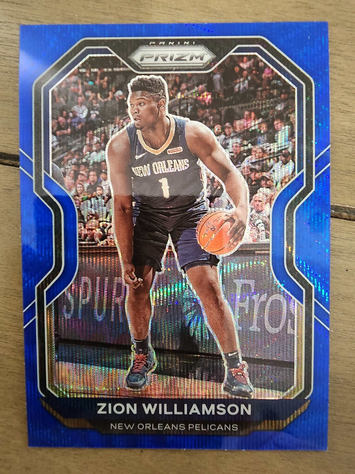 Zion Williamson 2020-21 Prizm #185 Tmall Blue Wave Prizm
