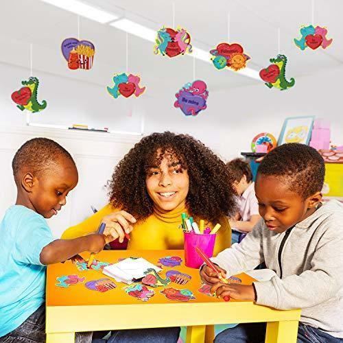 Outus 36 Stück Valentinstag Karten für Kinder Kratzen und Schnüffeln Bleistift Topper - Bild 7 von 9