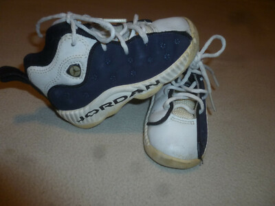  NIKE AIR JORDAN TEAM II JUMPMAN SHOES 132520-141 6.5C TODDLER NAVY BLUE WHITE 