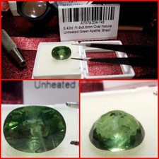 Apatita natural Oval Verde de Brasil 5.42 Cts.