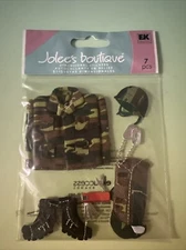 Jolee’s Boutique ARMY FATIGUES 7pcs Dimensional Scrapbooking Stickers RARE