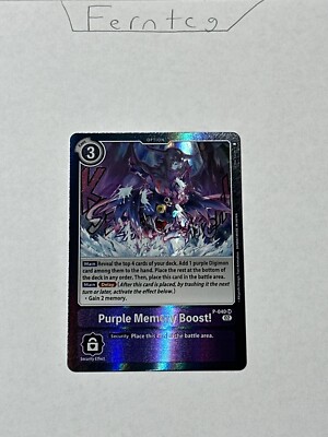 Digimon Purple Memory Boost Reprint Super Rare Resurgence Booster Ships Same Day