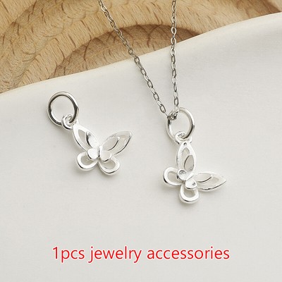 1pcs DIY Hand-woven Double-layer Butterfly Pendant Bracelet Necklace Ins Sty _r1