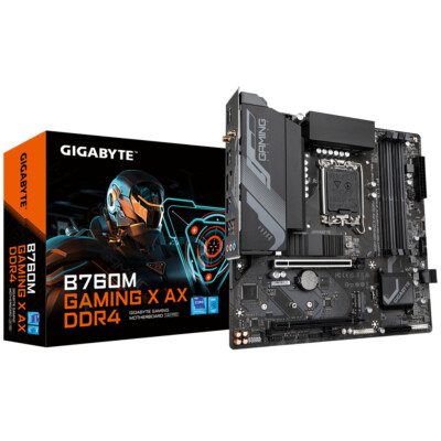 GIGABYTE B760M GAMING X AX DDR4 Motherboard   B760 LGA1700 DDR4 M.2 Core DP #F22