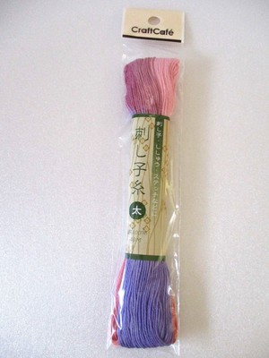 FUJIKYU Japan Embroidery  SASHIKO Mix Color 2 Pink  Violet Thread 40m thick