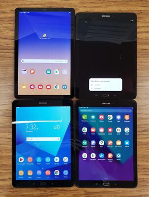 LOT OF 4 Samsung Galaxy Tab S3 SM-T827V 32GB Samsung Galaxy Tab S4 SM-T837V 64GB