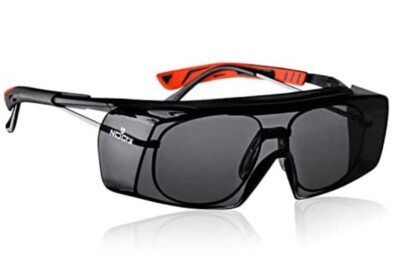 NoCry Tinted Over-Spec Safety Glasses - with Anti-Scratch Wraparound Lenses, ...