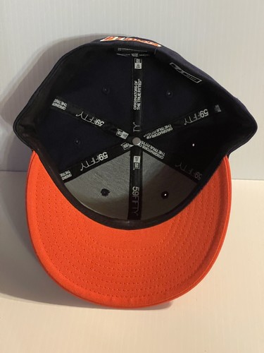 New Era 59Fifty University of Illinois Fighting Illini Size 7 3/8 Fitted Cap - Picture 4 of 5