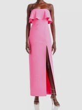 220 Aidan Mattox Women's Pink Strapless Popover Gown Dress Size 0