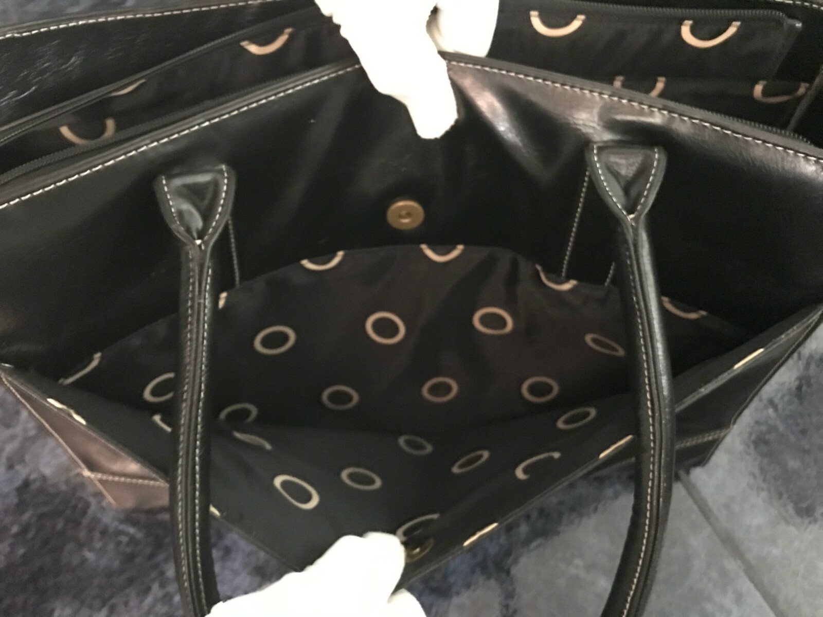 BUXTON Black Woman Bag/Briefcase, FauxLeather. Elega… Gem