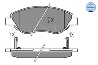 Meyle 025 224 7619 Brake Pad Set, Disc Brake For Fiat