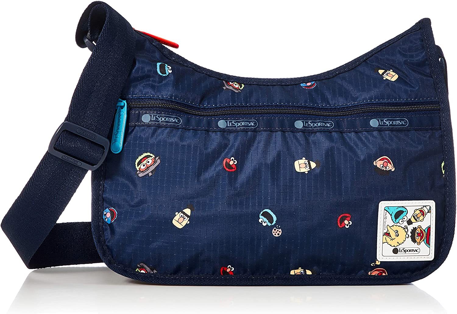 LeSportsac SESAME STREET Elmo Cookie Monster Classic Hobo Shoulder Bag Purse