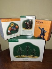 4 Department 56 halloween village accessories lot
