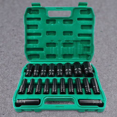 Deep Impact Socket 1/2" Drive Long Thin Wall 10-20 Metric Sockets 10-24mm Set - Picture 14 of 15