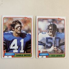 1981 Topps Dallas Cowboys  Charlie Waters #455 and D.D. Lewis #134 Well Centered