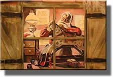 Santa Claus Picture on Stretched Canvas, Wall Art Décor, Ready to Hang!