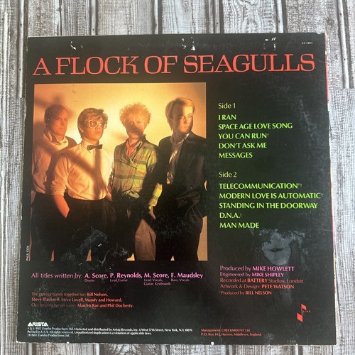 A Flock of Seagulls: Self Titled LP 1982 Arista (Jive VA 33003) EX/G - Foto 2 di 6