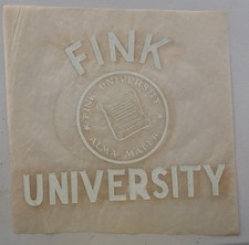 Original Vintage Fink University Rat Fink Iron On Transfer