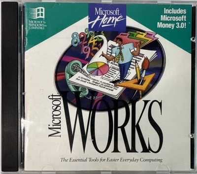 Microsoft Home Works CD-ROM (1994) Includes Microsoft Money 3.0 PC Pre-owned
