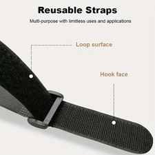 50Pcs Durable Sturdy Portable User-Friendly 50Pcs Nylon Hook-And-Loop Cable Ties