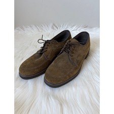 New Women  s Hush Puppies Brown Suede Oxford Dress Shoes Comfort Low Heel- Sz 7M