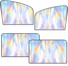 Holographic Front  Rear Car Window Shades, Magnetic Car 19.09 x 33.85 inch