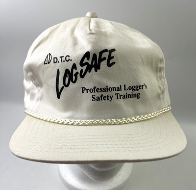 D.T.C. Log Safe Professional Logger's Safety Training Adjustable White Rope Cap