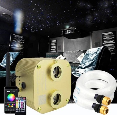 Bluetooth 20w Upgraded Fiber Optic Lights Twinkle Star Ceiling Lighting Kits ...