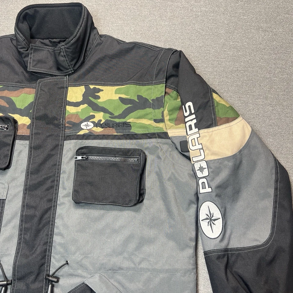 Polaris Jacket Vest Mens Extra Large Camo Detachable Liner and Sleeves 3 in 1 - Imagem 4 de 4