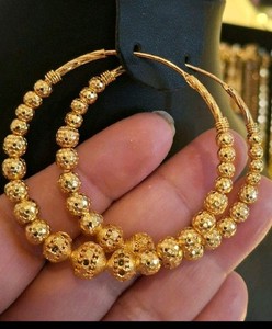 Authentic Gold Plated Asian Traditional Jumki Balli Large Size 2 inches Daily use product