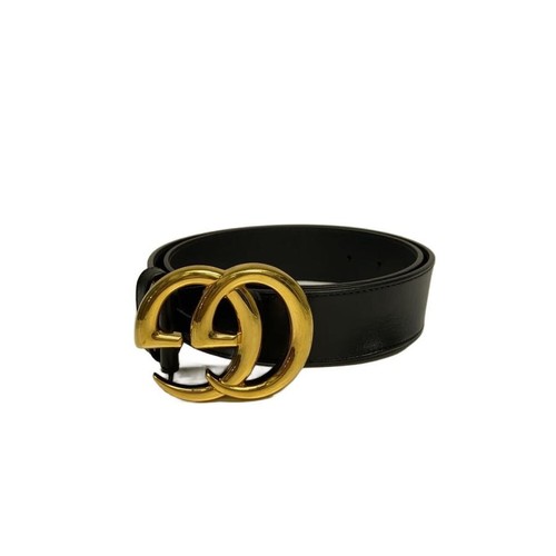 Used GUCCI◆Belt/Leather/BLK/Men's/406831