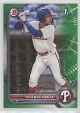 2022 Bowman Prospects Green Border 16/99 Yhoswar Garcia #BP-90 0q1p