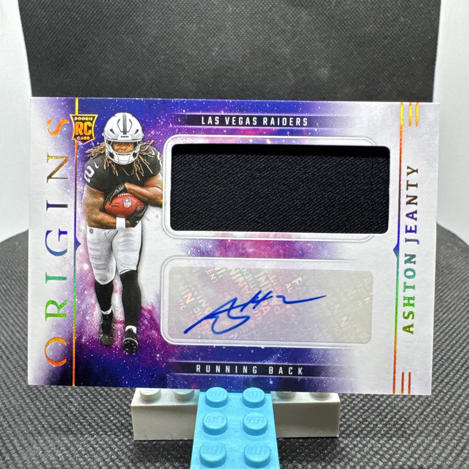2025 Panini Origins Football Ashton Jeanty RC Patch Auto #RJJ-AJY Raiders