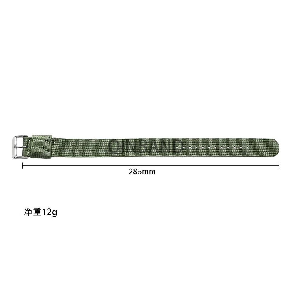 Correa de reloj de nailon impermeable de nailon balístico de una pieza correas de reloj militar Foto 2 de 4
