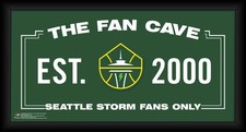 Seattle Storm Framed 10" x 20" Fan Cave Collage