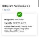 Devonta Smith Philadelphia Eagles Autographed Mini Helmet Fanatics Certified — photo 7