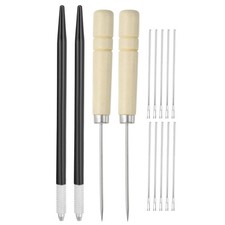 Doll Hair Rooting Holders Kit, 0.8mm Rerooting Needles, Black