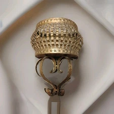 Vintage home interior black and gold distressed finish wall pocket