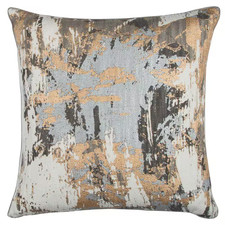 Gray Multicolored Geometric Polyester 20 In. X 20 In. Throw Pillow