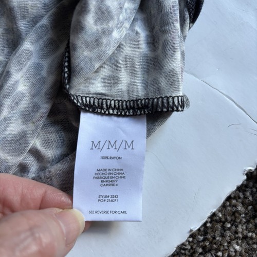 CAbi 3242 Bowie Tunic Tank Top Black Multi Skin Osaka Nights Size Medium - Picture 8 of 11