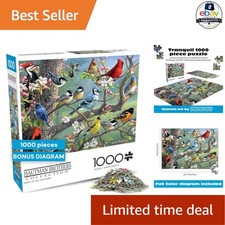 1000 Piece Jigsaw Puzzle Birds In An Orchard Adult Nature Scene With Poster
