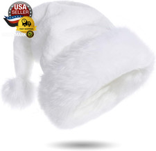 Christmas Hat for Adult, Unisex Thicken Comfortable Plush Santa Hat for Christma