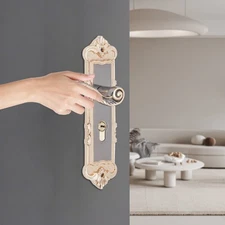 Euro Antique Security Entry Lever Door Lock Set Dual Knob Handle Lockset w/ Keys