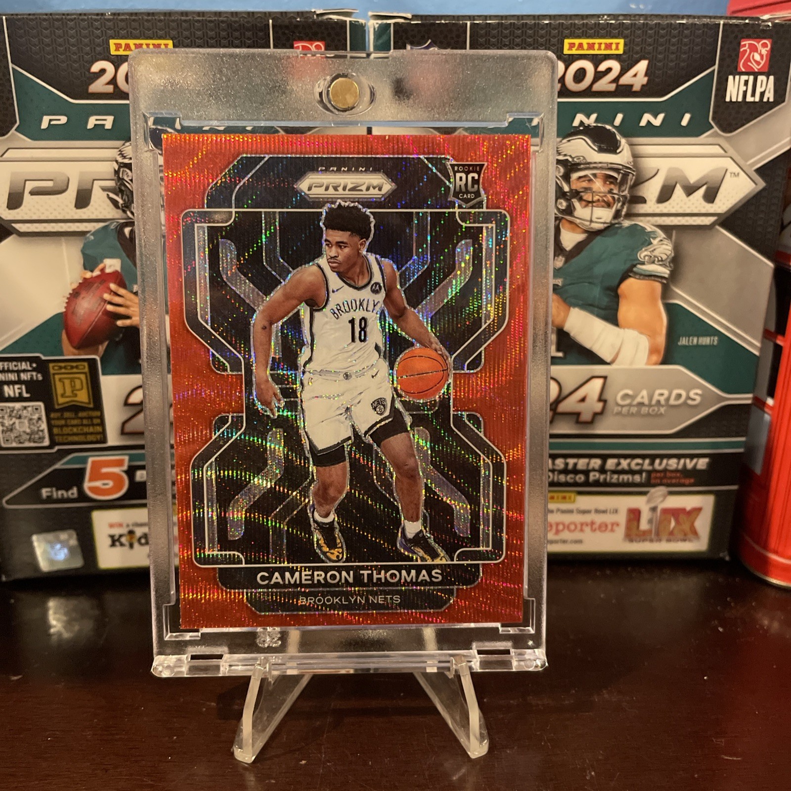 2021-22 Panini Prizm - Cameron Thomas #297 Ruby Wave Prizm (RC)