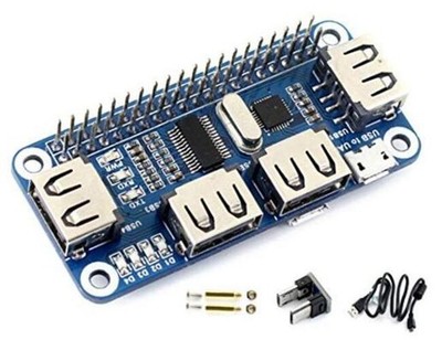 4-Port Raspberry Pi USB HUB HAT for Raspberry Pi 4B/3B+/3B/2B/B+/A+/Zero/Zero 