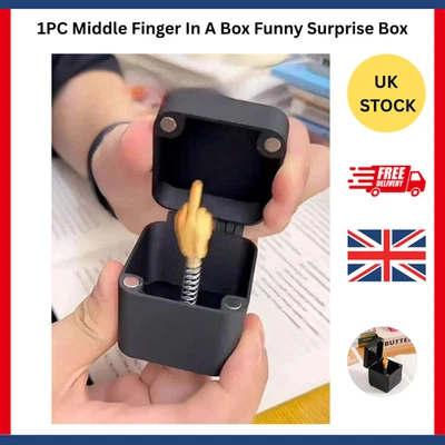 1pc Middle Finger In A Box Funny Surprise Box Pop up Christmas Novelty Fun Gifts