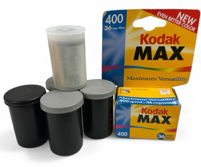 Kodak Max 400 Film 6 Rolls 5 Color 1 Black White Two 36 Exp Four 24 Exp Totl 168