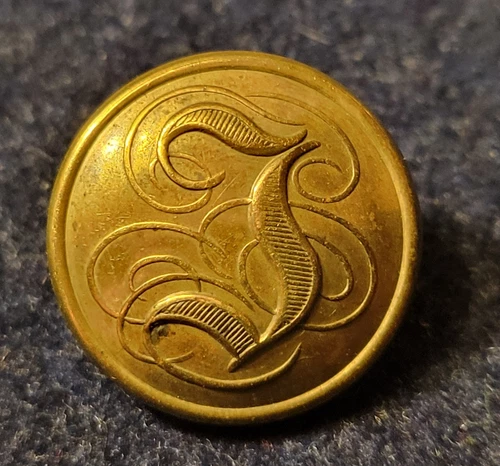 CIVIL WAR CONFEDERATE INFANTRY "I" BUTTON ALBERT# CS-175-A2 HALFMANN & TAYLOR