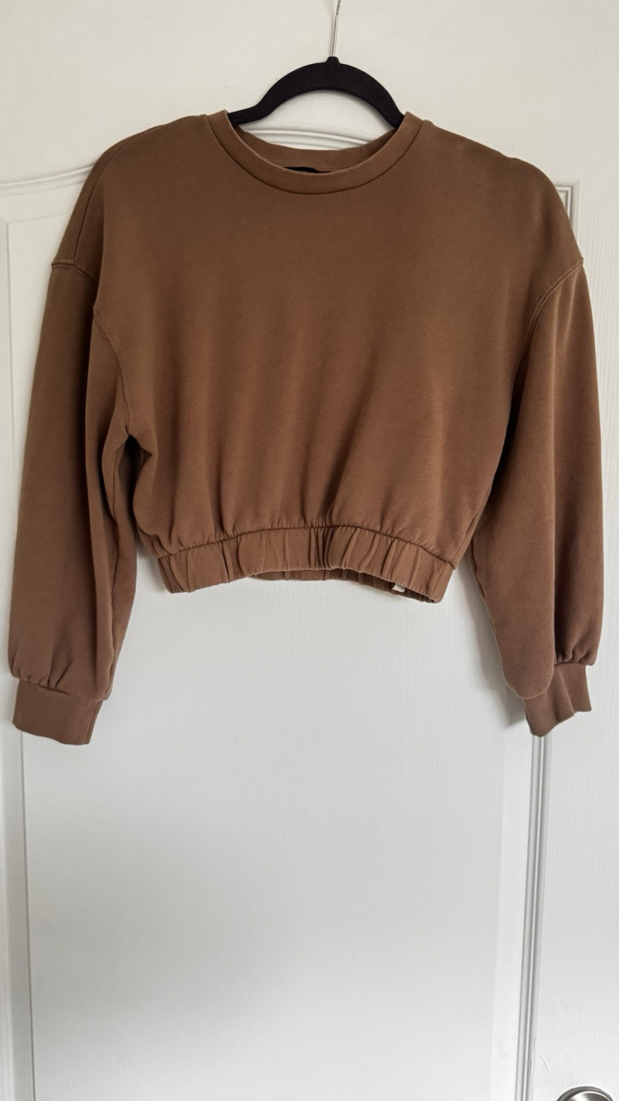 Zara Basic Edition Women's Brown Cropped Sweatshi… - image 1