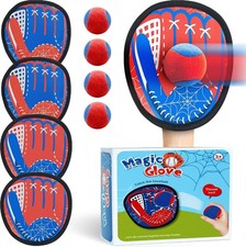 Toss and Catch Ball Game Set Baseball Glove Kids Ages 3-12